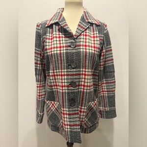 Pendleton - 100% Wool - Red and Black Plaid Women's Jacket Shirt